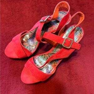 Madden Girl Red Slingback Heels Size 10